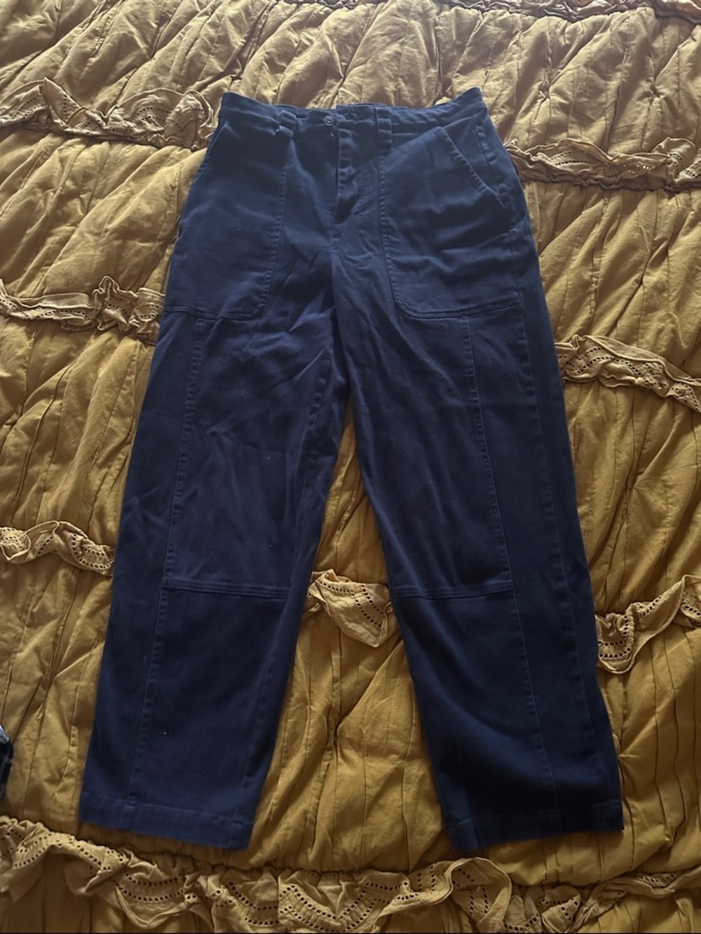 Women's Navy Cropped Utility Pants